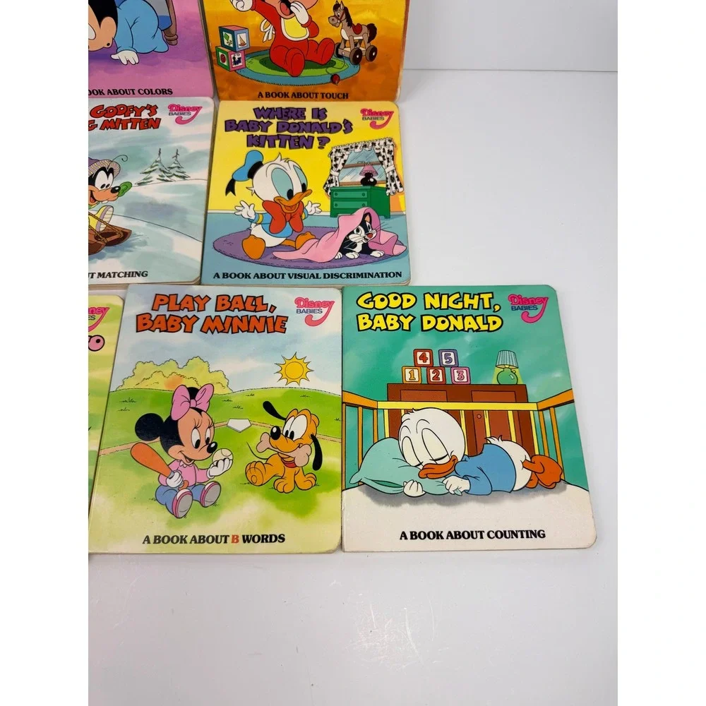 Vintage Disney Babies Weekly Reader Board Books Lot of 10 Mickey Minnie Donald